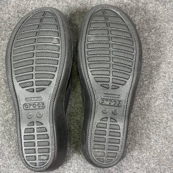 Crocs Women’s Patricia Wedge Slide Sandals Black Size W9 Comfort Slip-On - Picture 3 of 9